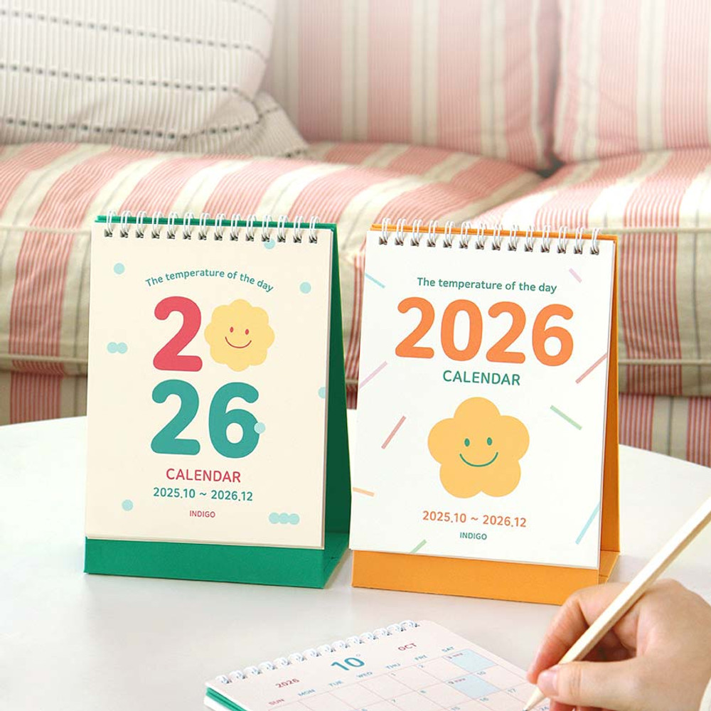 Indigo 2026 The Temperature Of The Day Desk Calendar