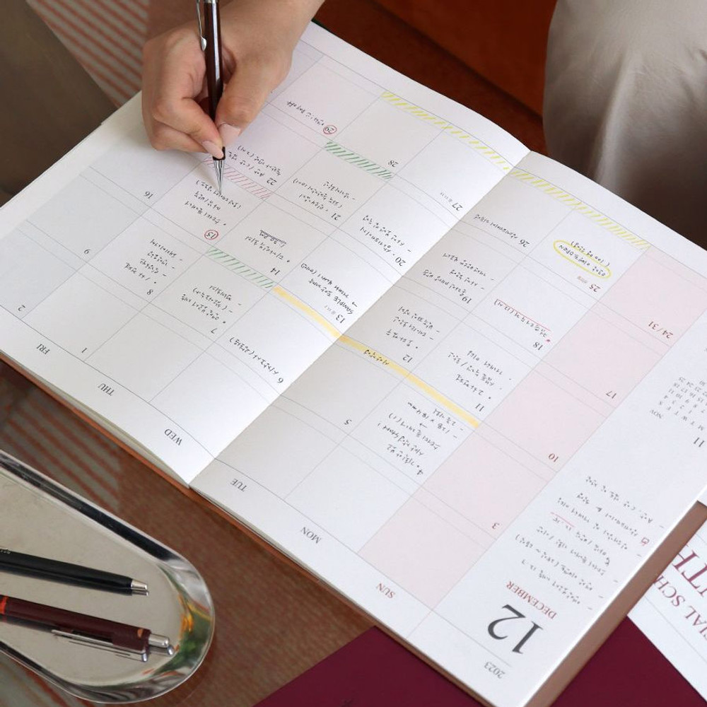 Opens flat - Indigo 2024 Official A4 Dated Monthly Planner Scheduler