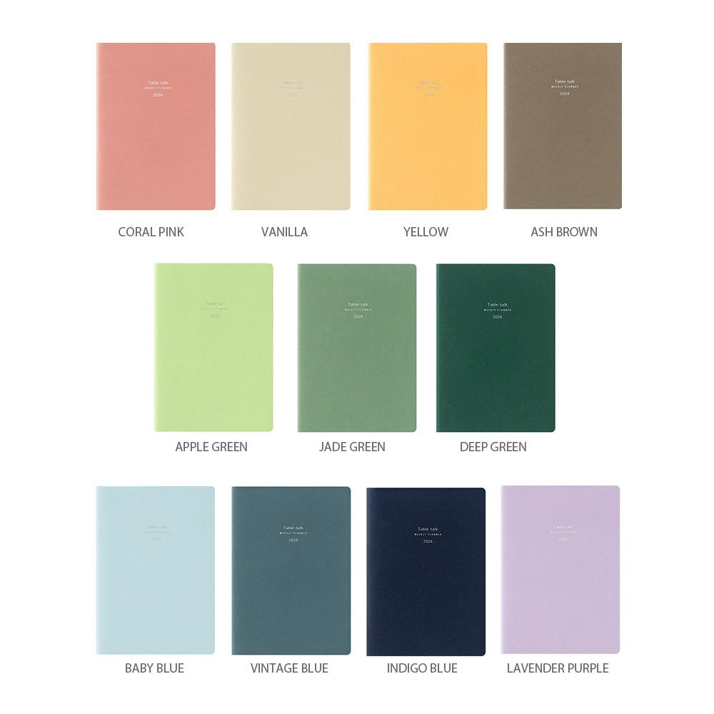 Colors of 2024 Table Talk B6 Dated Weekly Planner Diary