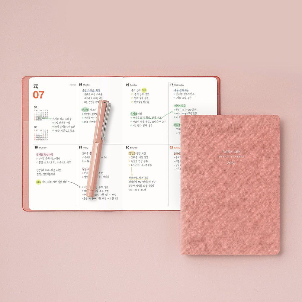 2024 Table Talk A5 Hardcover Dated Weekly Planner Diary