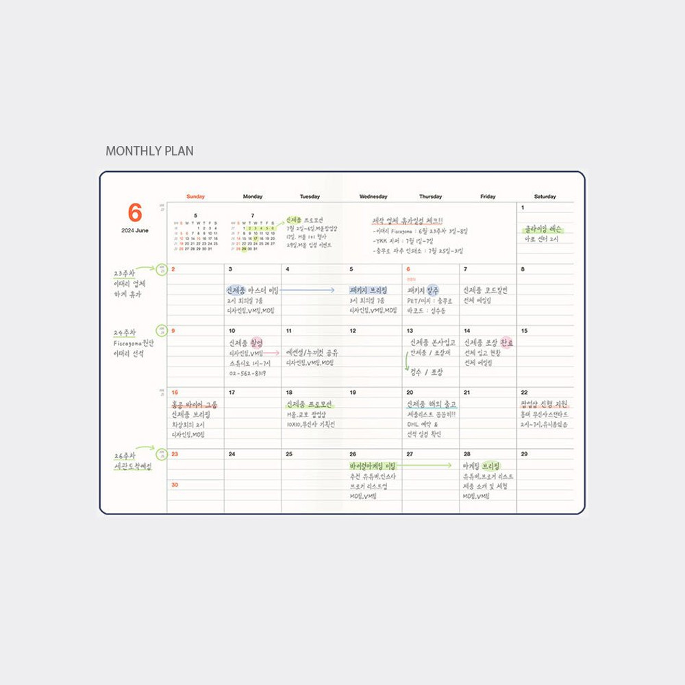 STIL x Kaeli Mae 2024 Dated Weekly Task & Schedule Planner Agenda Calendar