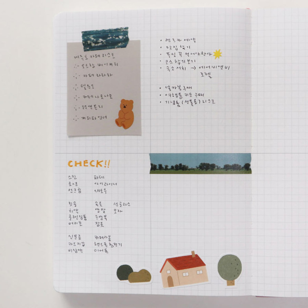 grid note - O-check 2024 Mon Journal A5 Dated Weekly Diary Planner