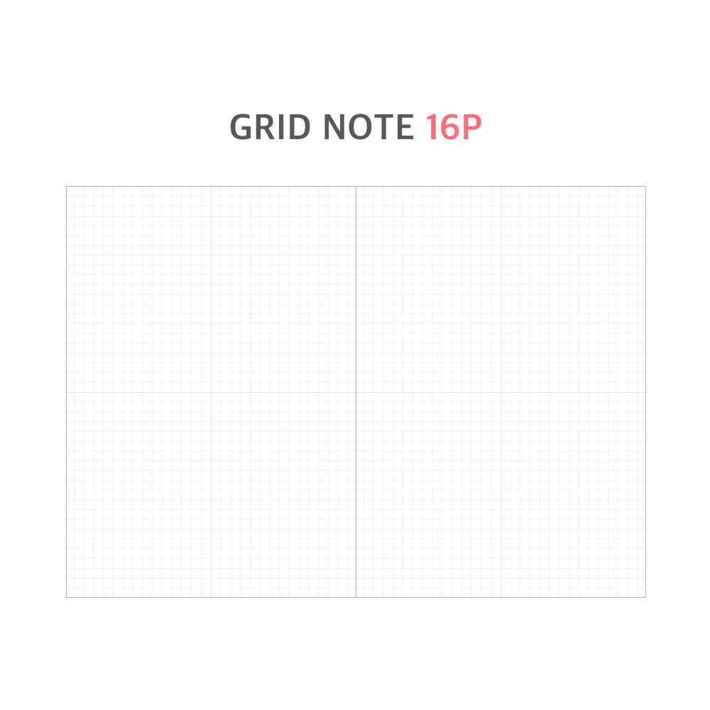 grid note - O-check 2024 Mon Journal A5 Dated Weekly Diary Planner