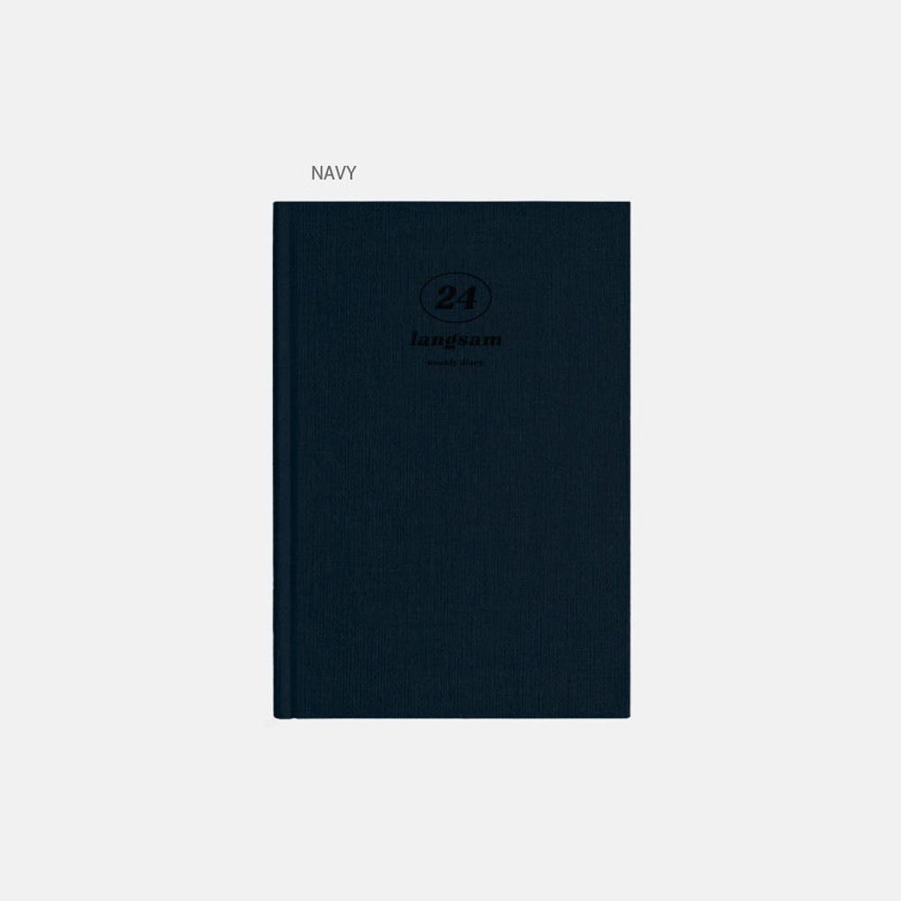 navy - Buyme 2024 Langsam Dated Weekly Diary Planner