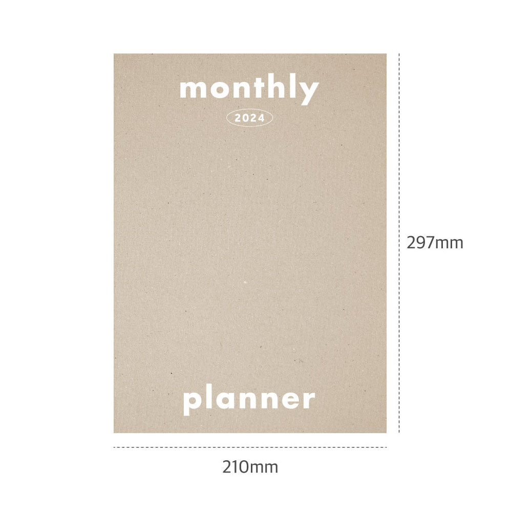 Size - O-check 2024 Unique Mood A4 Dated Monthly Planner Scheduler