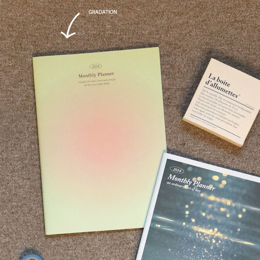 gradation - O-check 2024 Unique Mood A4 Dated Monthly Planner Scheduler