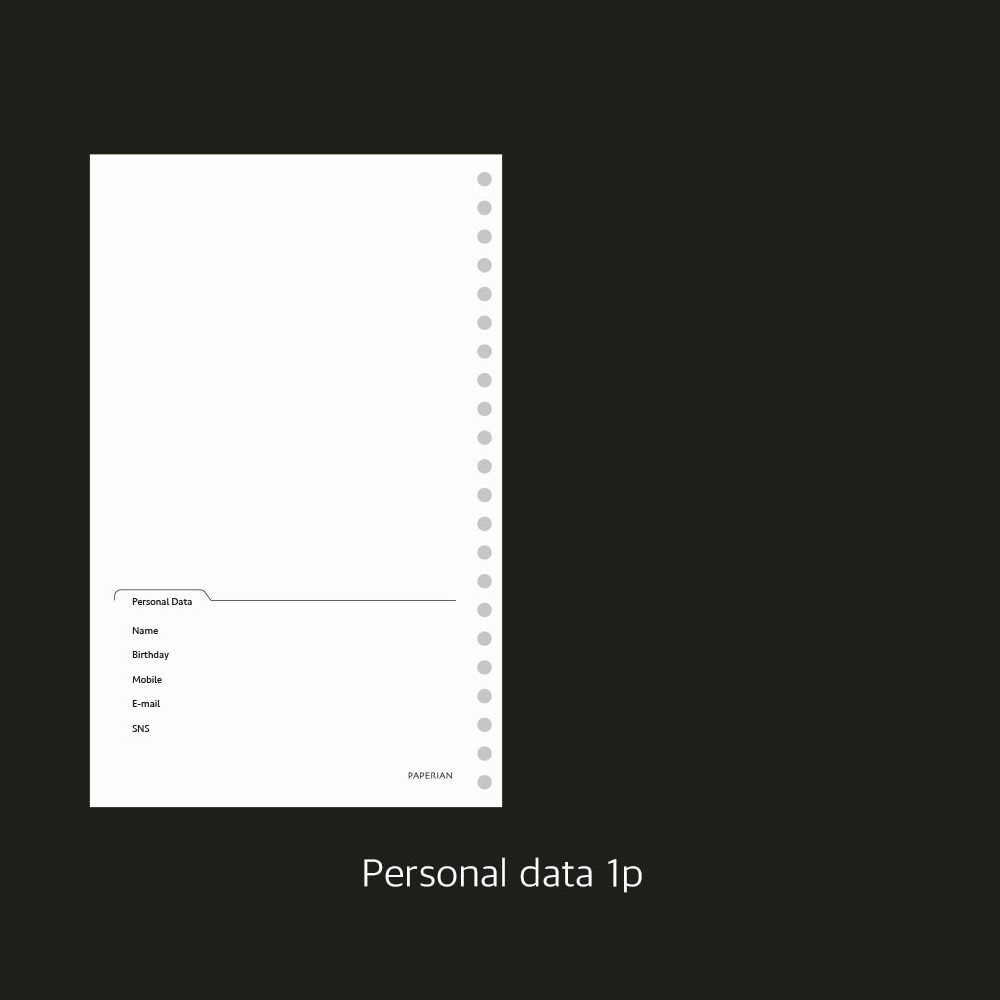 Personal data - Archive Spiral Undated Weekly Planner V2