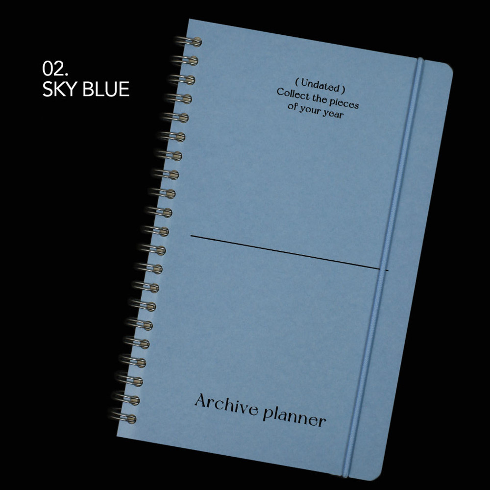 Sky blue - Archive Spiral Undated Weekly Planner V2