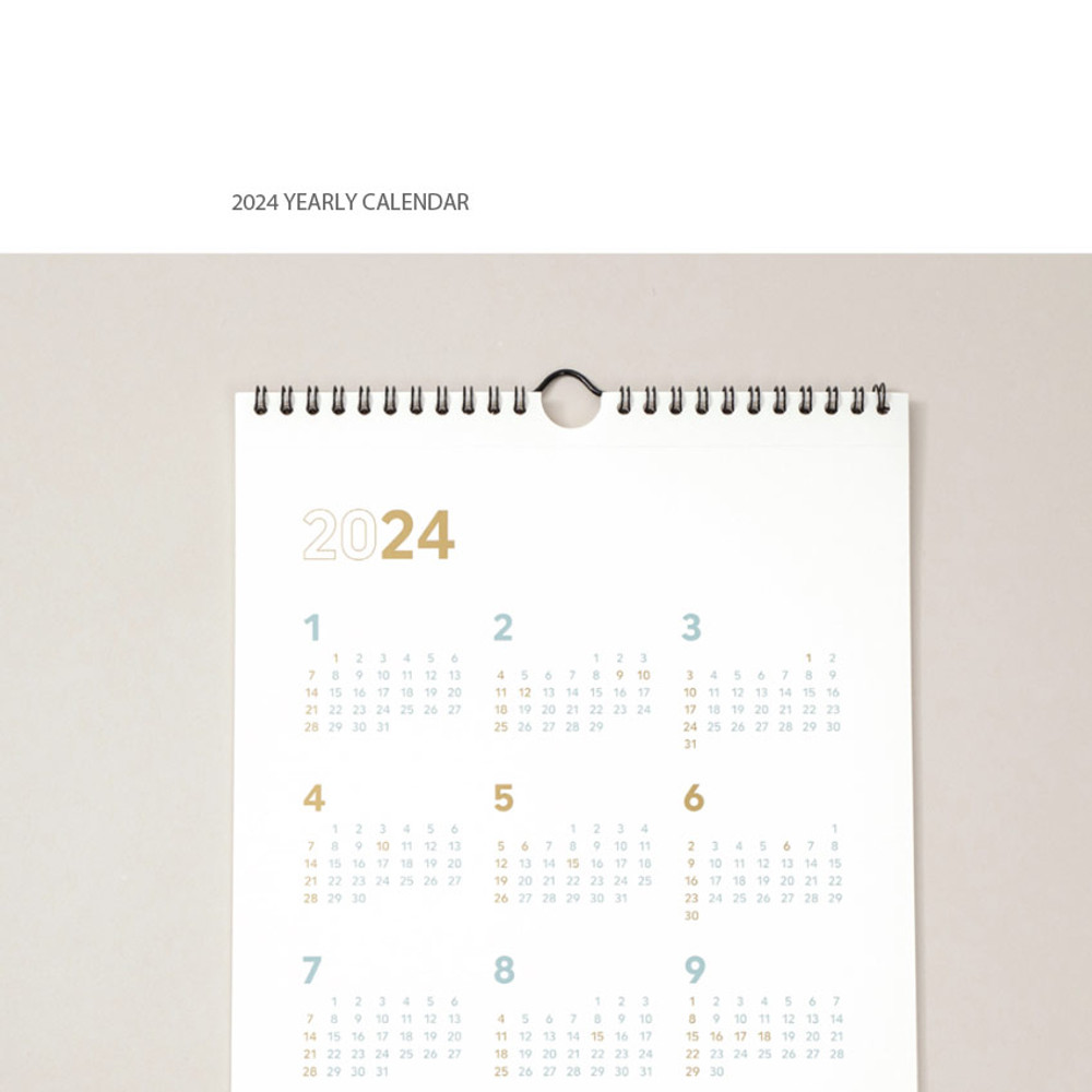 2024 Yearly calendar - 2024 Simple Large Monthly Wall Calendar