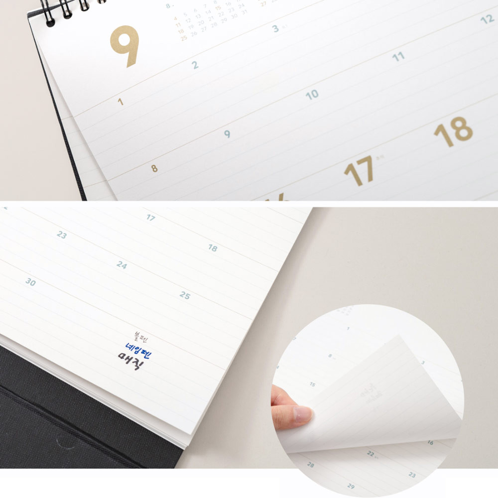 Detail of 2024 Simple Large Standing Flip Desk Calendar