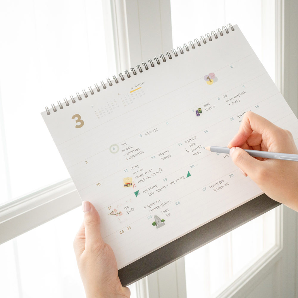 Usage example - 2024 Simple Large Standing Flip Desk Calendar