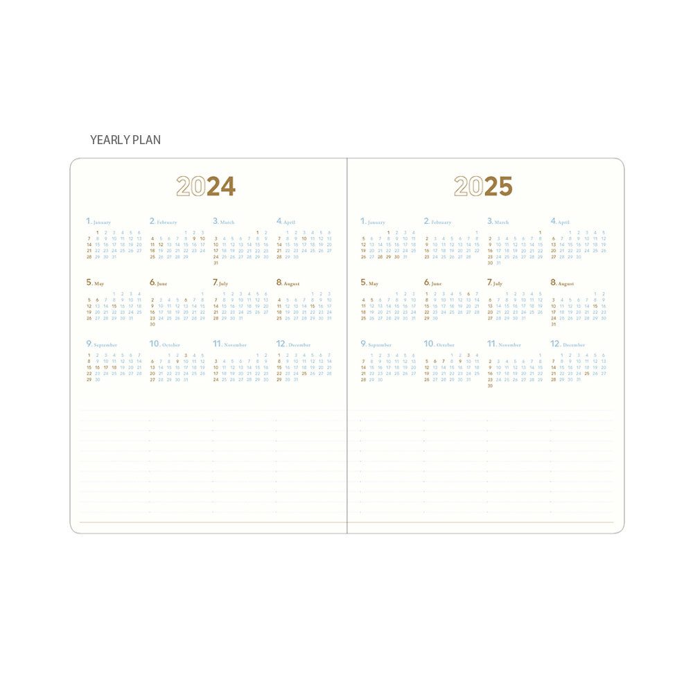 Yearly plan - 2024 Notable Memory Slim B5 Dated Monthly Planner Agenda