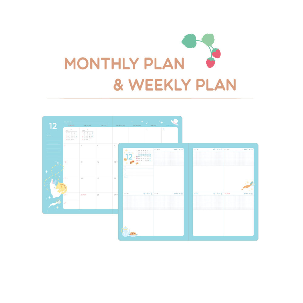 PLEPLE 2024 Chou Chou B6 Dated Weekly Planner Agenda