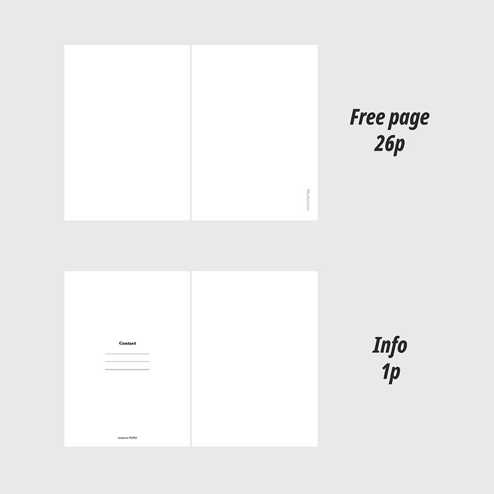 Plain page, Info - 2024 Moderato Vintage Object B6 Dated Weekly Diary