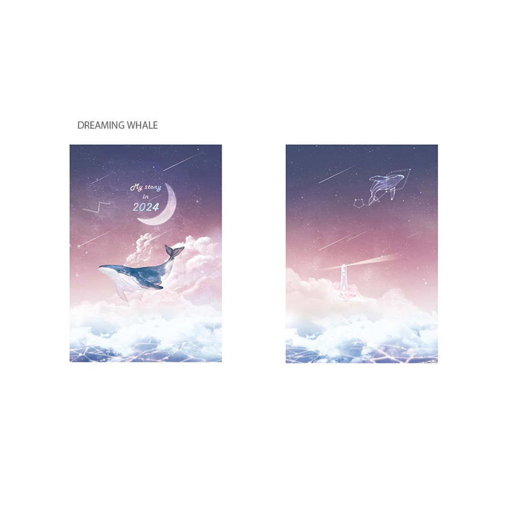 Dreaming whale - 2024 My Story A5 Dated Weekly Planner Diary