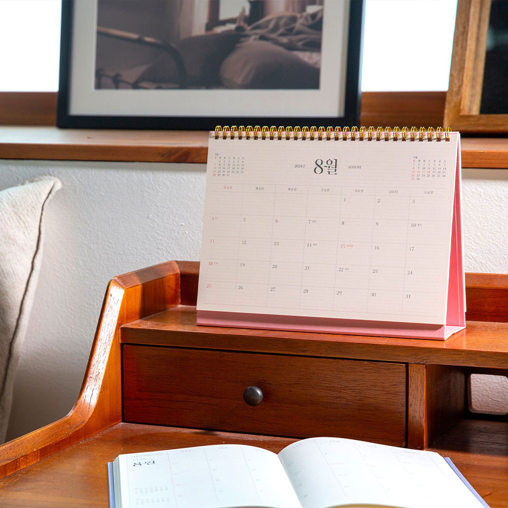 2024 Daily life Monthly Standing Flip Desk Calendar