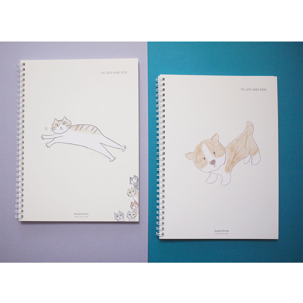Hushed Brown B5 Spiral Grid Notebook