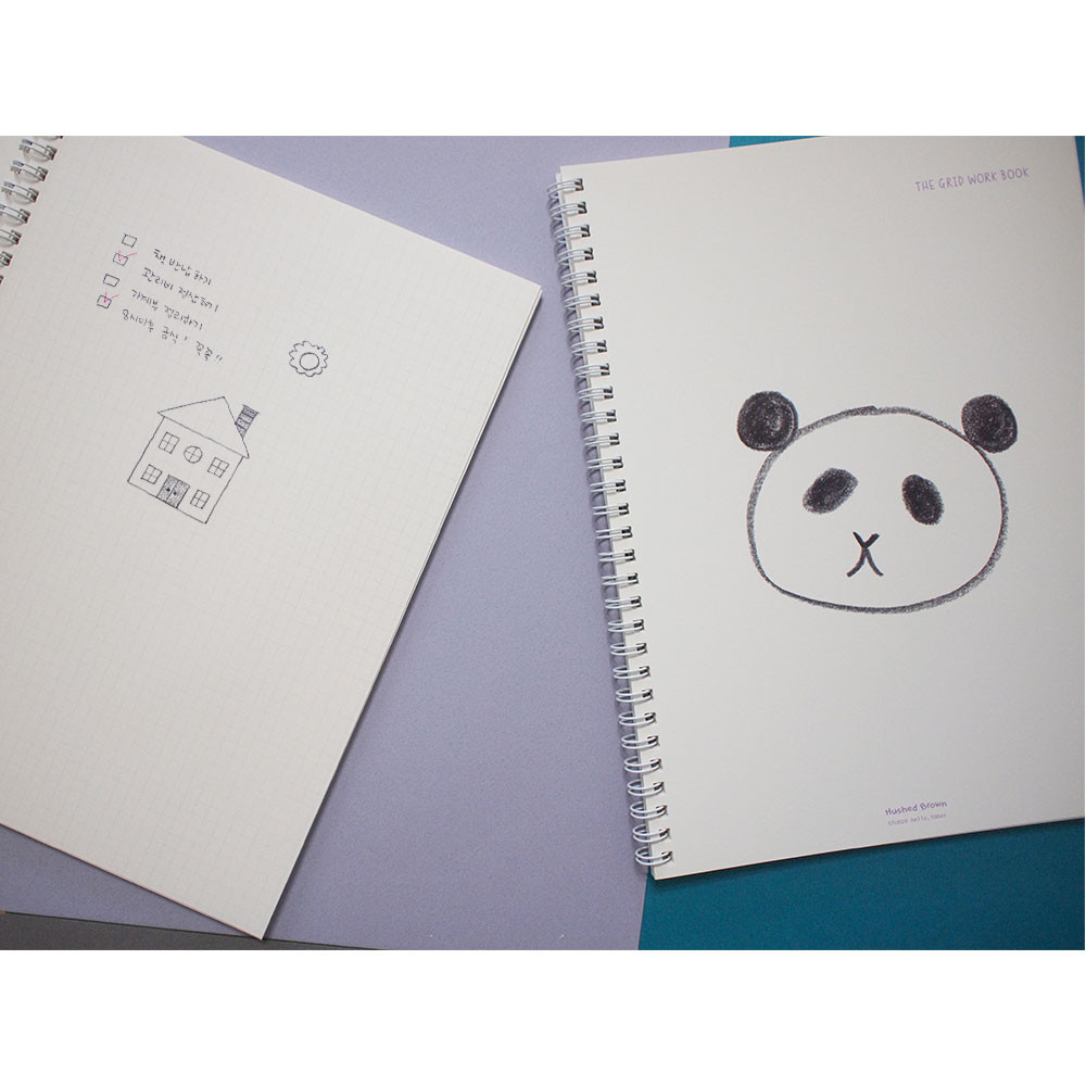 Hushed Brown B5 Spiral Grid Notebook