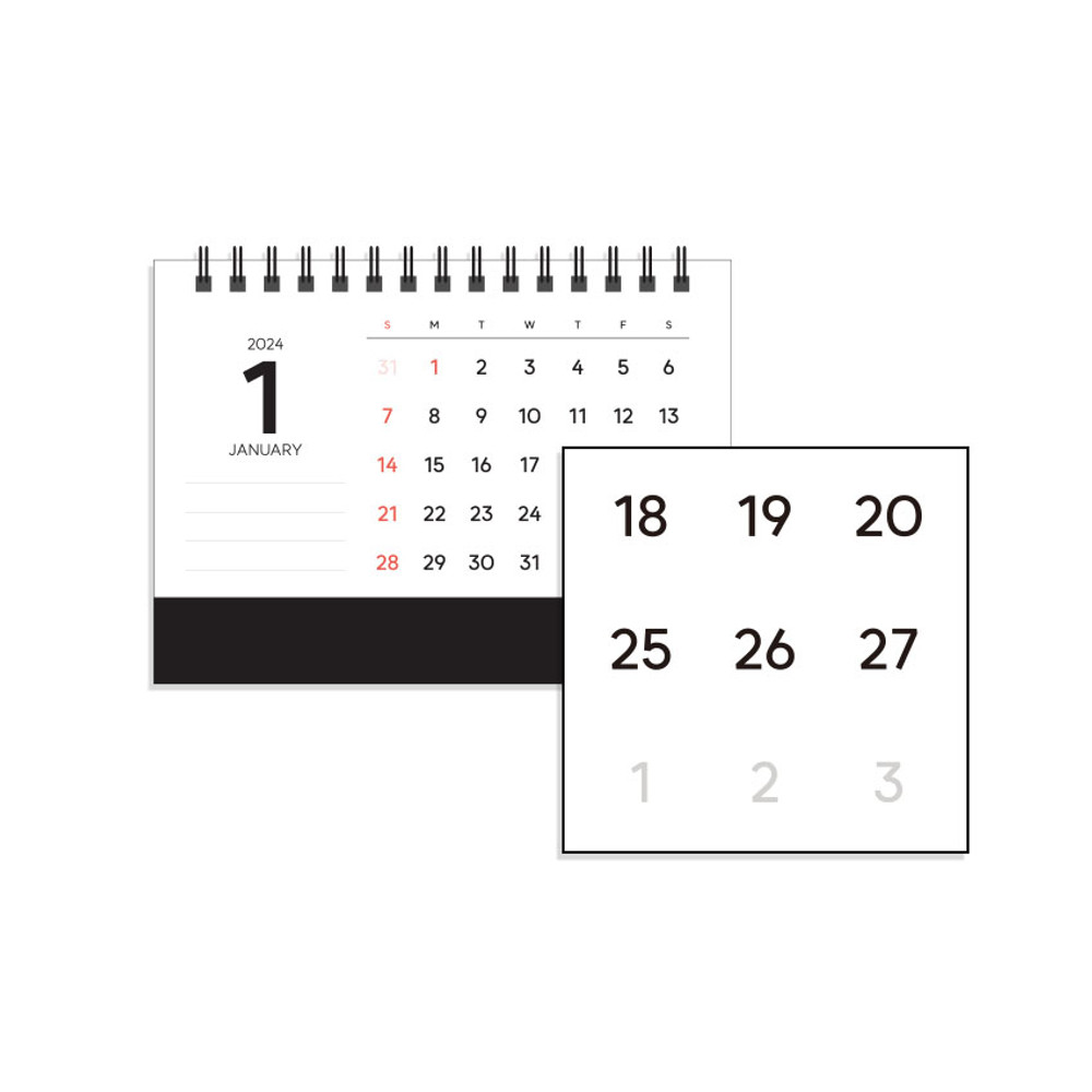 Front - Monthly calendar