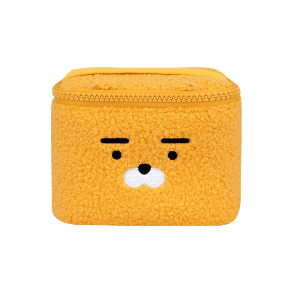 Kakao Friends Ryan Fluffy Cube Pouch Korean Stationery
