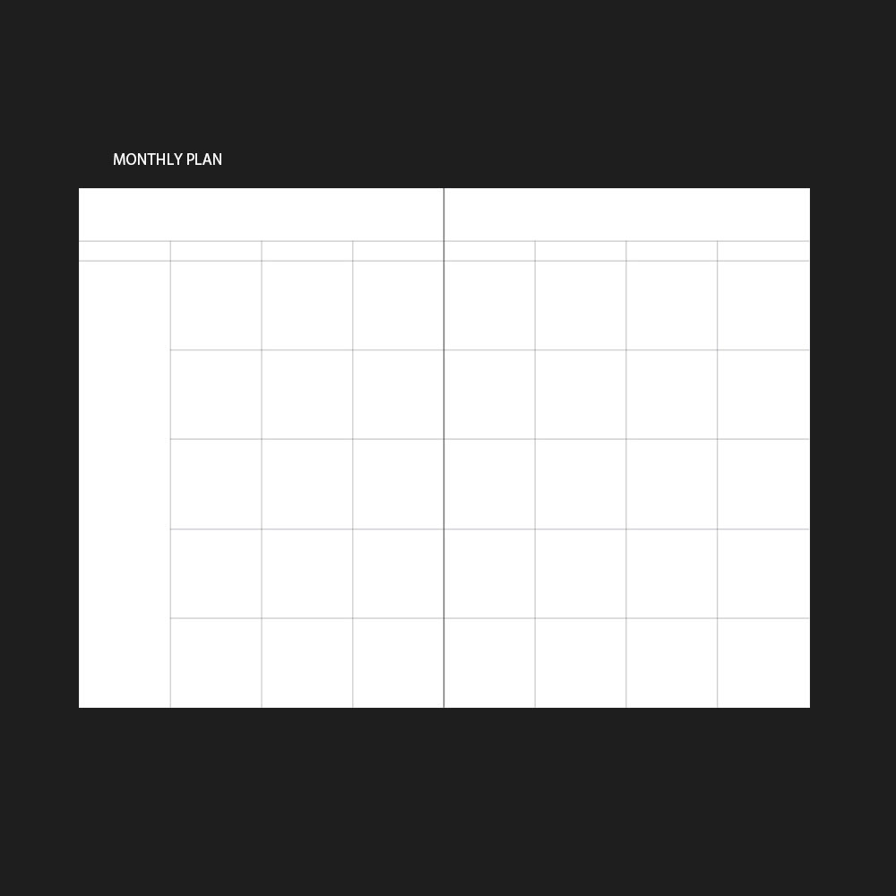 Monthly plan - Untitled B6 Dateless Monthly Diary Note