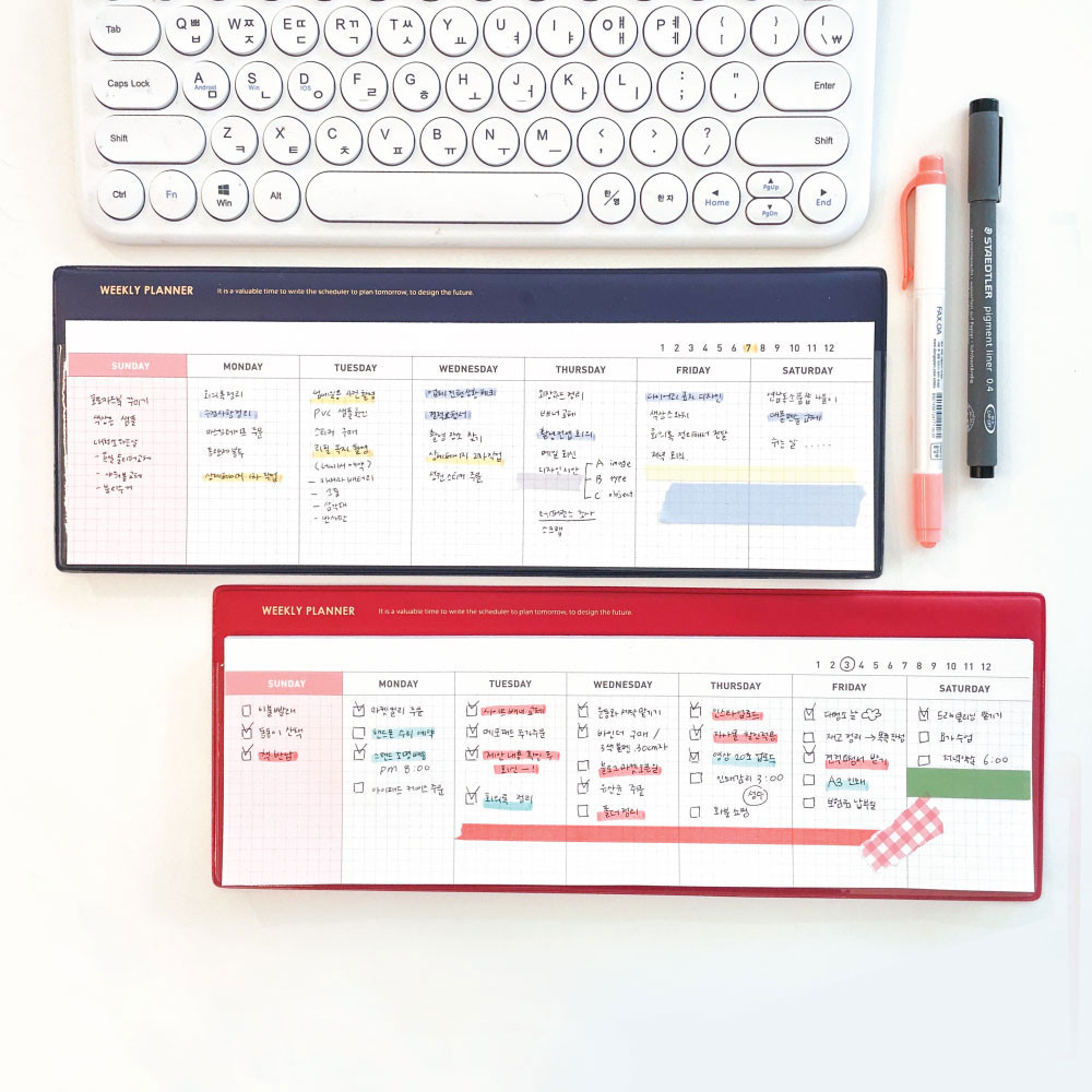 Jam studio Grid Undated Weekly Desk Pad Planner