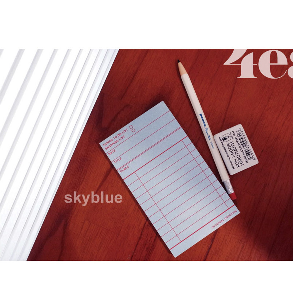 Sky blue - Universal Condition Color list To Do Shopping Checklist Notepad