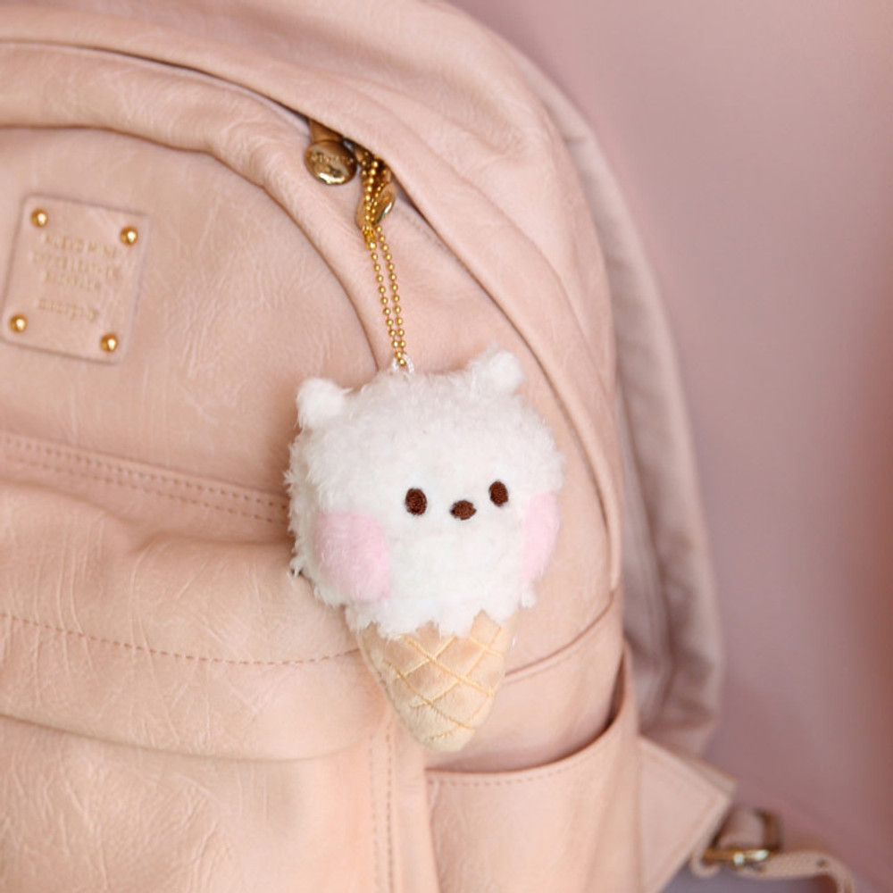 BT21 Minini RJ Ice Cream Plush Keyring Keyclip