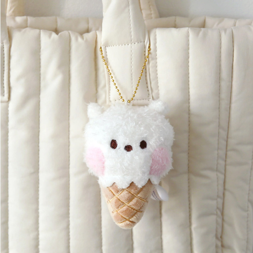 BT21 Minini RJ Ice Cream Plush Keyring Keyclip