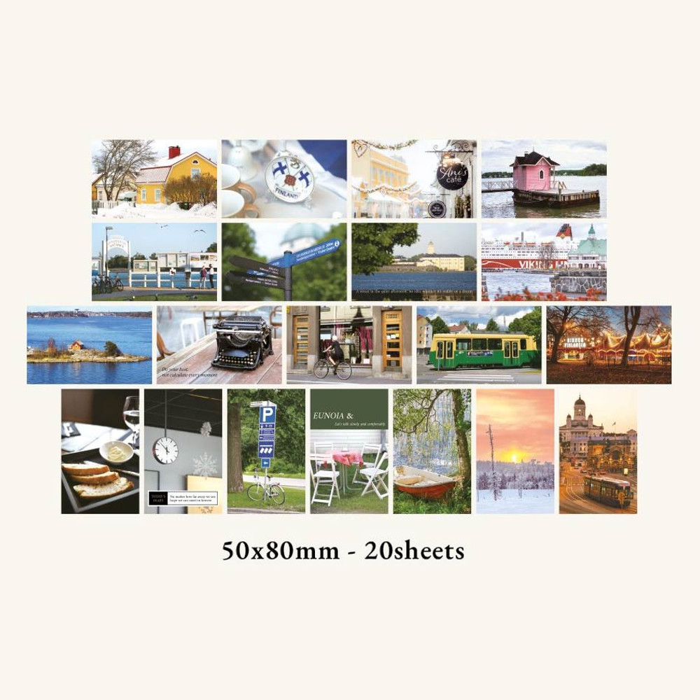 5 X 8cm - Indigo Finland Mind Travel Photo Sticker Pack