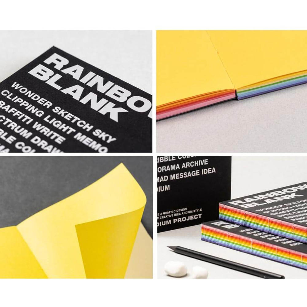 detail of Ardium Rainbow Hardcover Dateless Monthly Planner Notebook