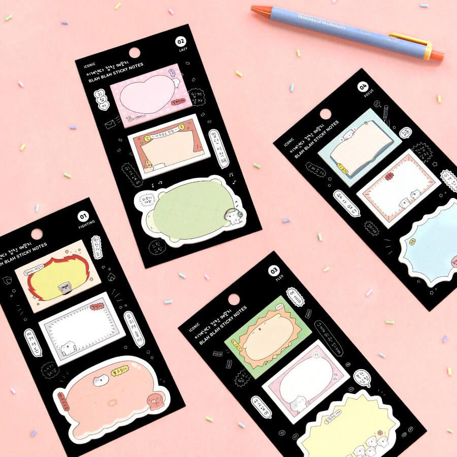 Iconic Blah Blah Sticky Notes Set