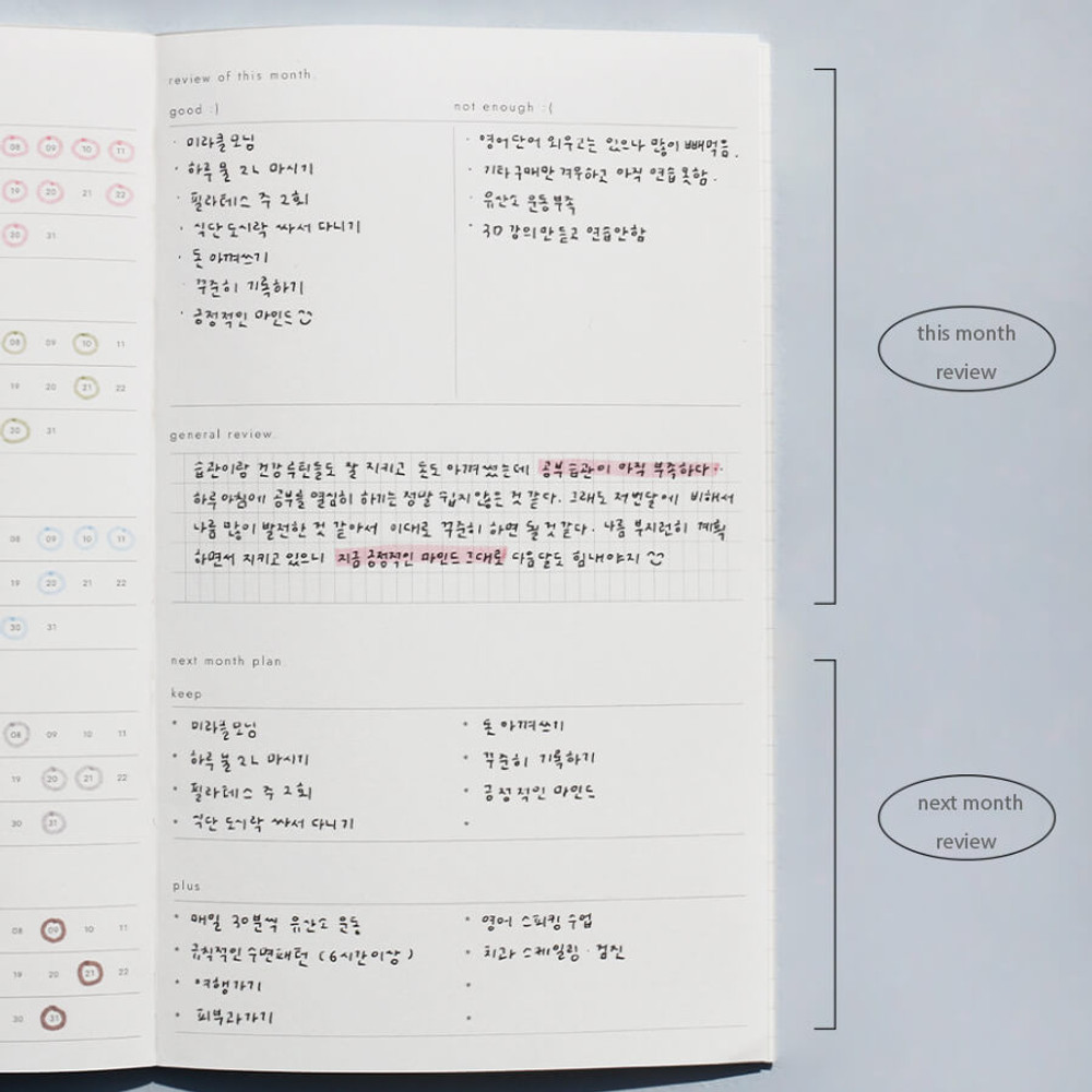 review - After The Rain Daily Sequence 1 month Undated Planner
