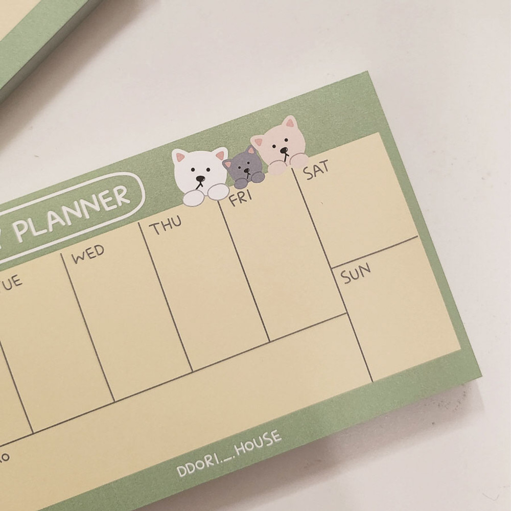 Ddori House Peek Weekly Planner Notepad 50 Sheets