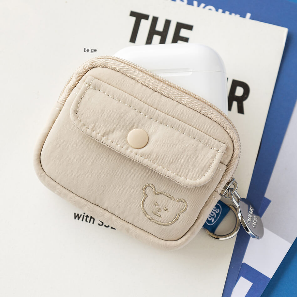 Romane 365 Bear Pocket AirPods Case Bag: Cute & Protective