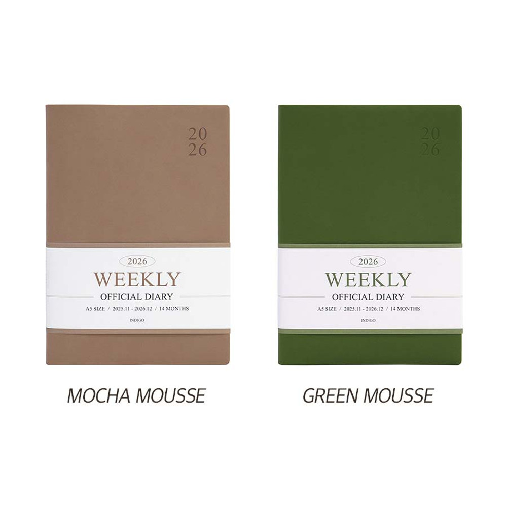 Color - Indigo 2026 Official A5 Dated Weekly Planner Scheduler