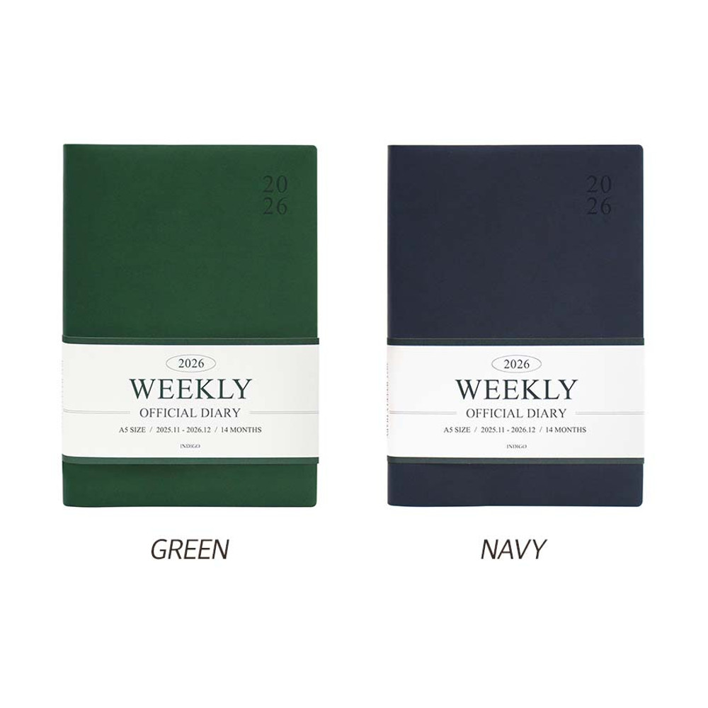 Color - Indigo 2026 Official A5 Dated Weekly Planner Scheduler