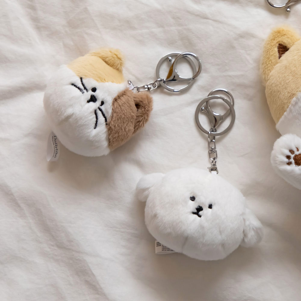 Dailylike Daily Fluffy Plush Keychain Keyring