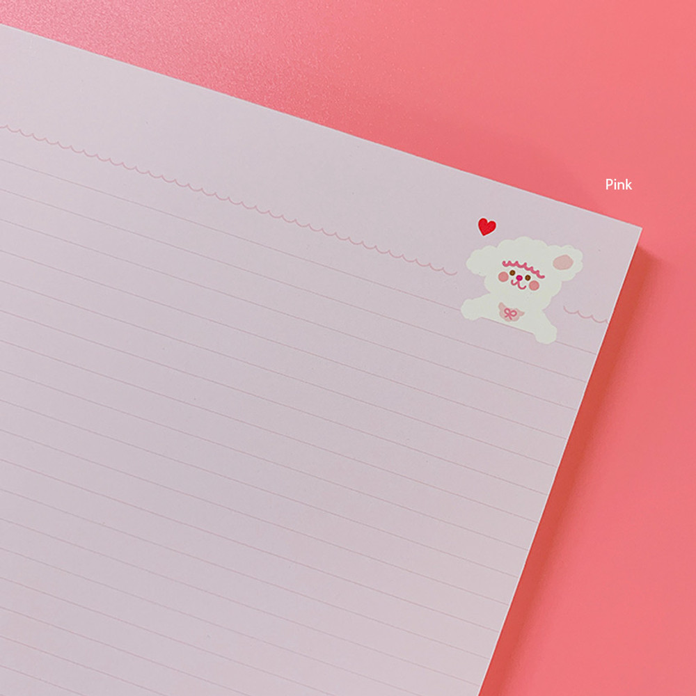 Pink - Hoho Munbanggu GoodyNote3 B5 Lined Notepad