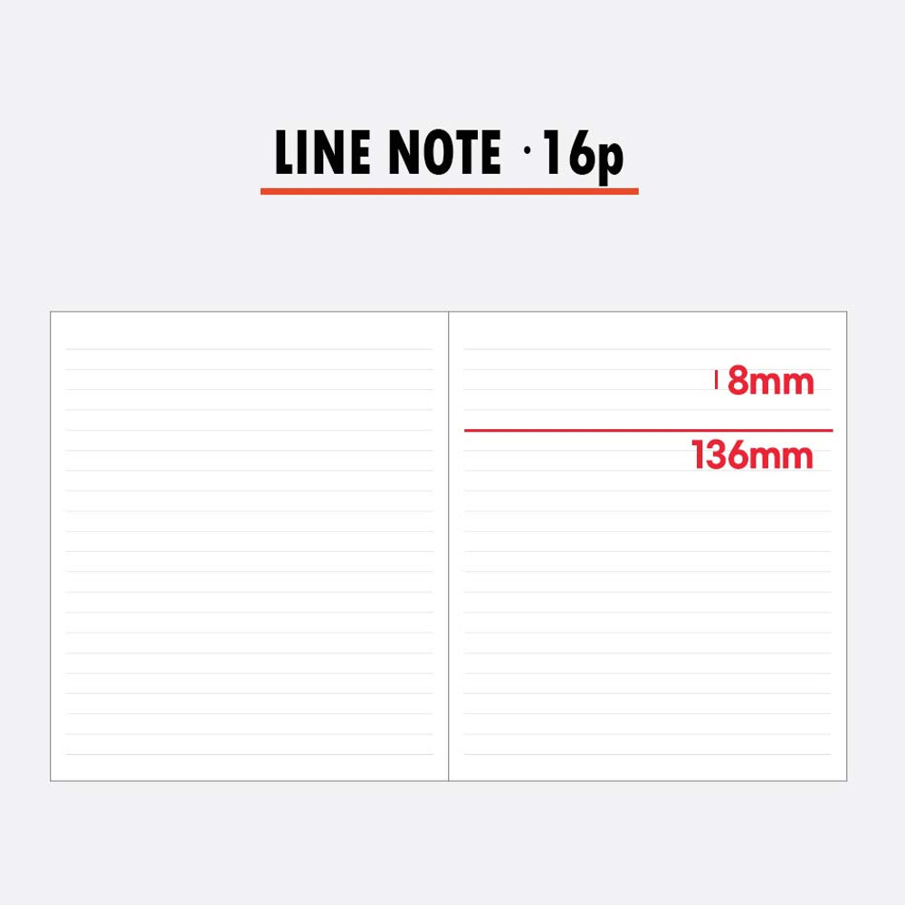 Lined Note - Indigo 2026 Lunar Dated Weekly Diary