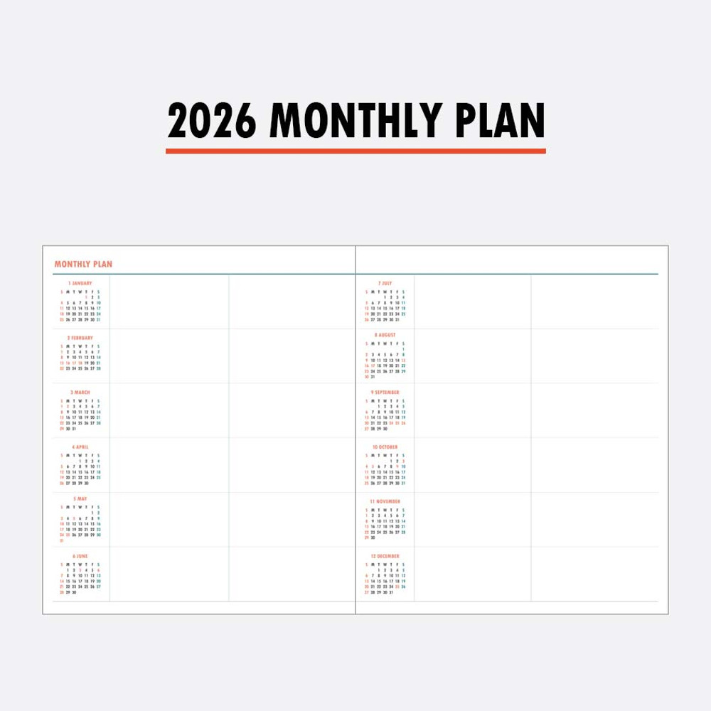2026 Monthly Plan - Indigo 2026 Lunar Dated Weekly Diary