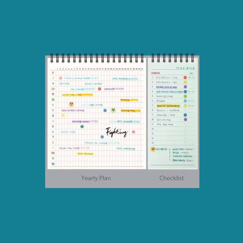 Yearly Scheduler - GMZ 2026 Check Dual Life Desk Calendar Scheduler