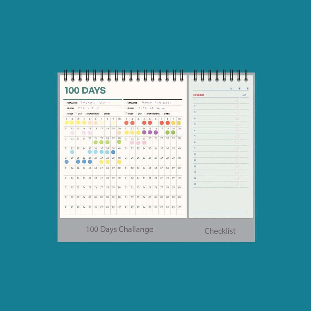 100 days challenge - GMZ 2026 Check Dual Life Desk Calendar Scheduler