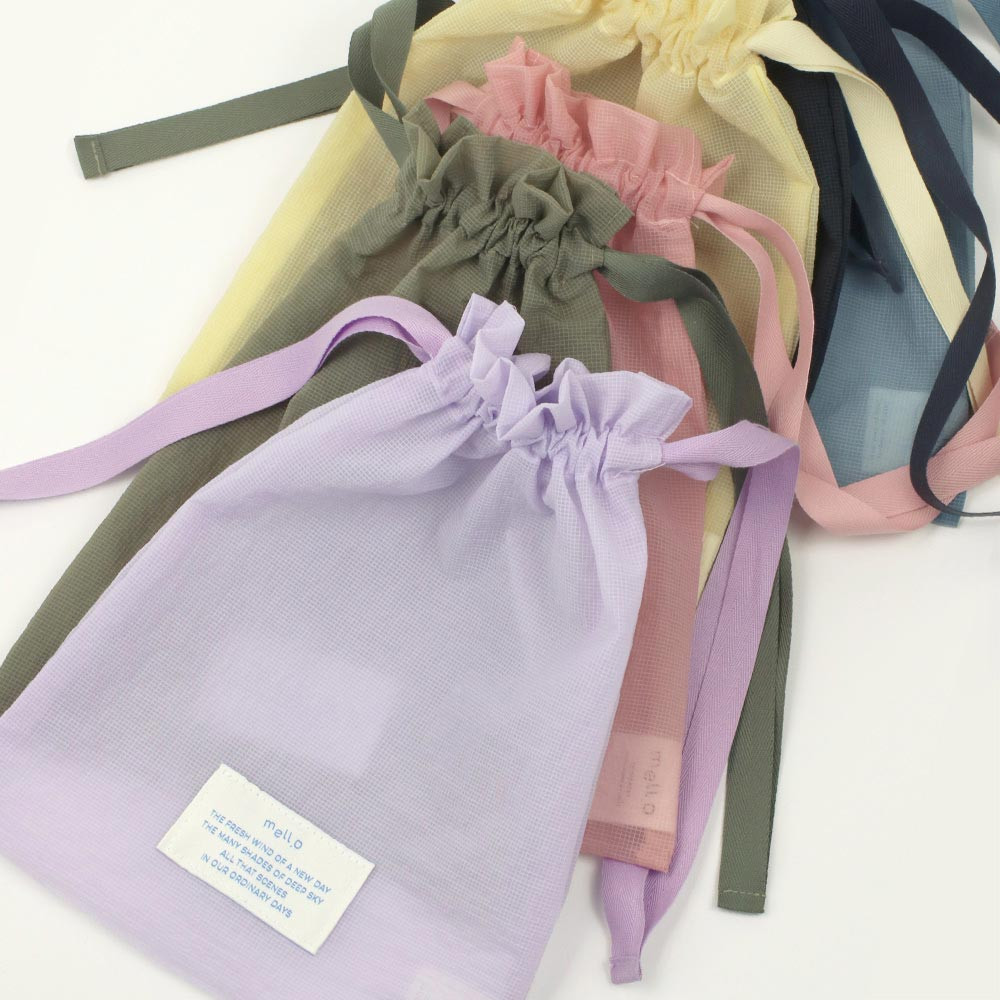 Usage example of Paperian Mello Drawstring Pouch