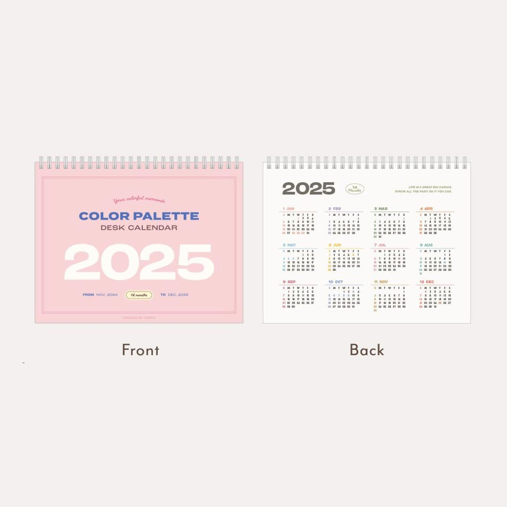 Iconic 2025 Color Palette Desk Calendar