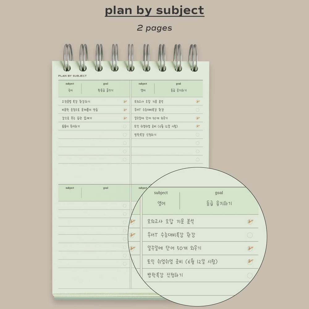 Plan By Subject - Iconic Flow 6 Months Desk Study Planner