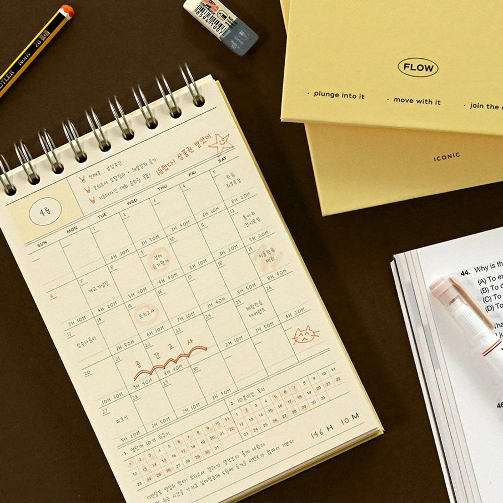 Monthly Plan - Iconic Flow 6 Months Desk Study Planner