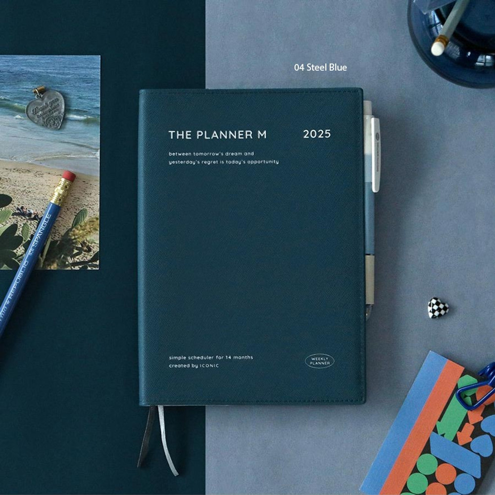 04 Steel Blue - Iconic 2025 Simple Medium Dated Weekly Planner