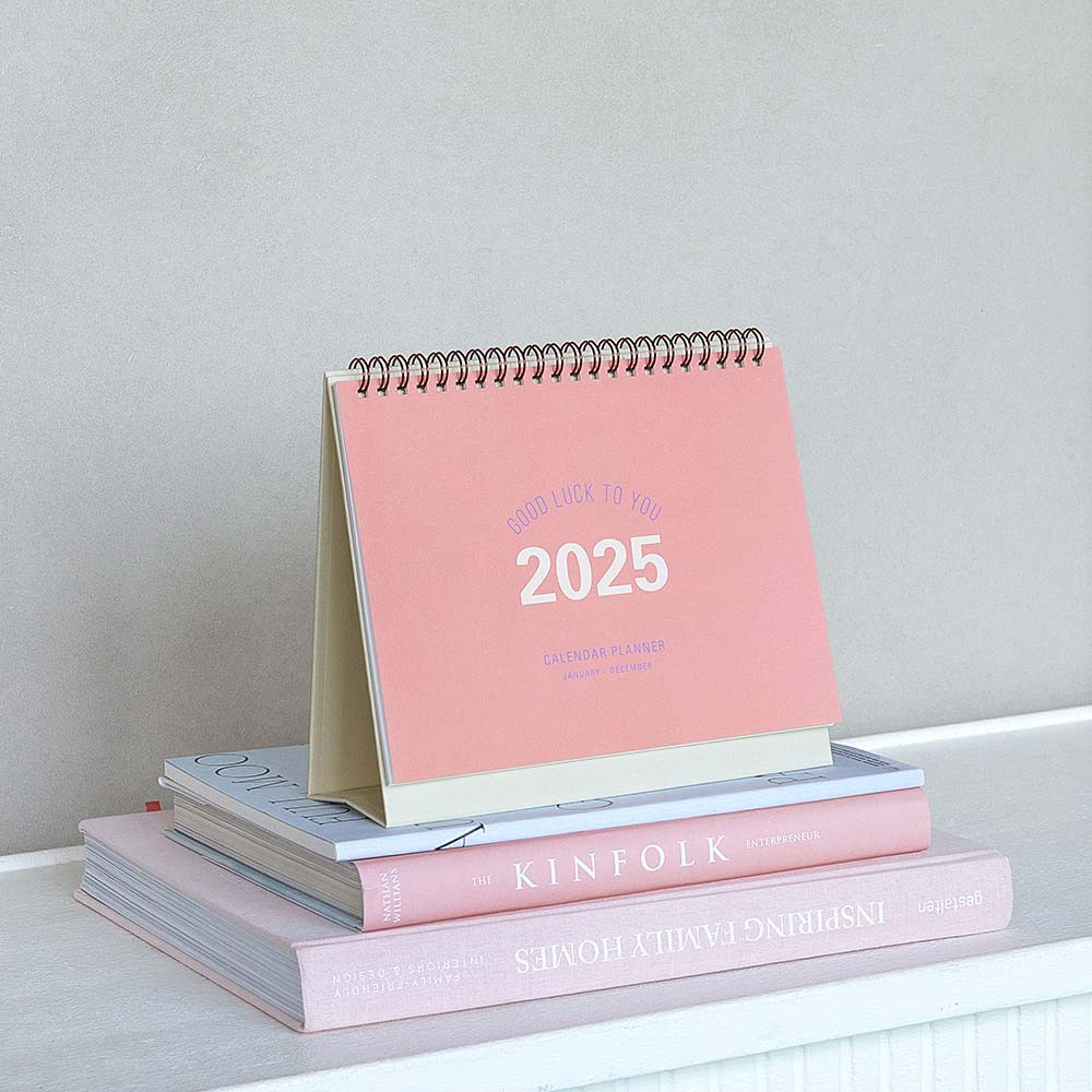Coral Pink - Antenna Shop 2025 Good Luck To You Desk Calendar
