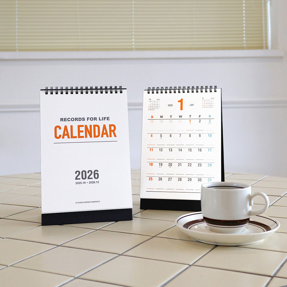 O-CHECK 2026 Records For Life Monthly Desk Calendar